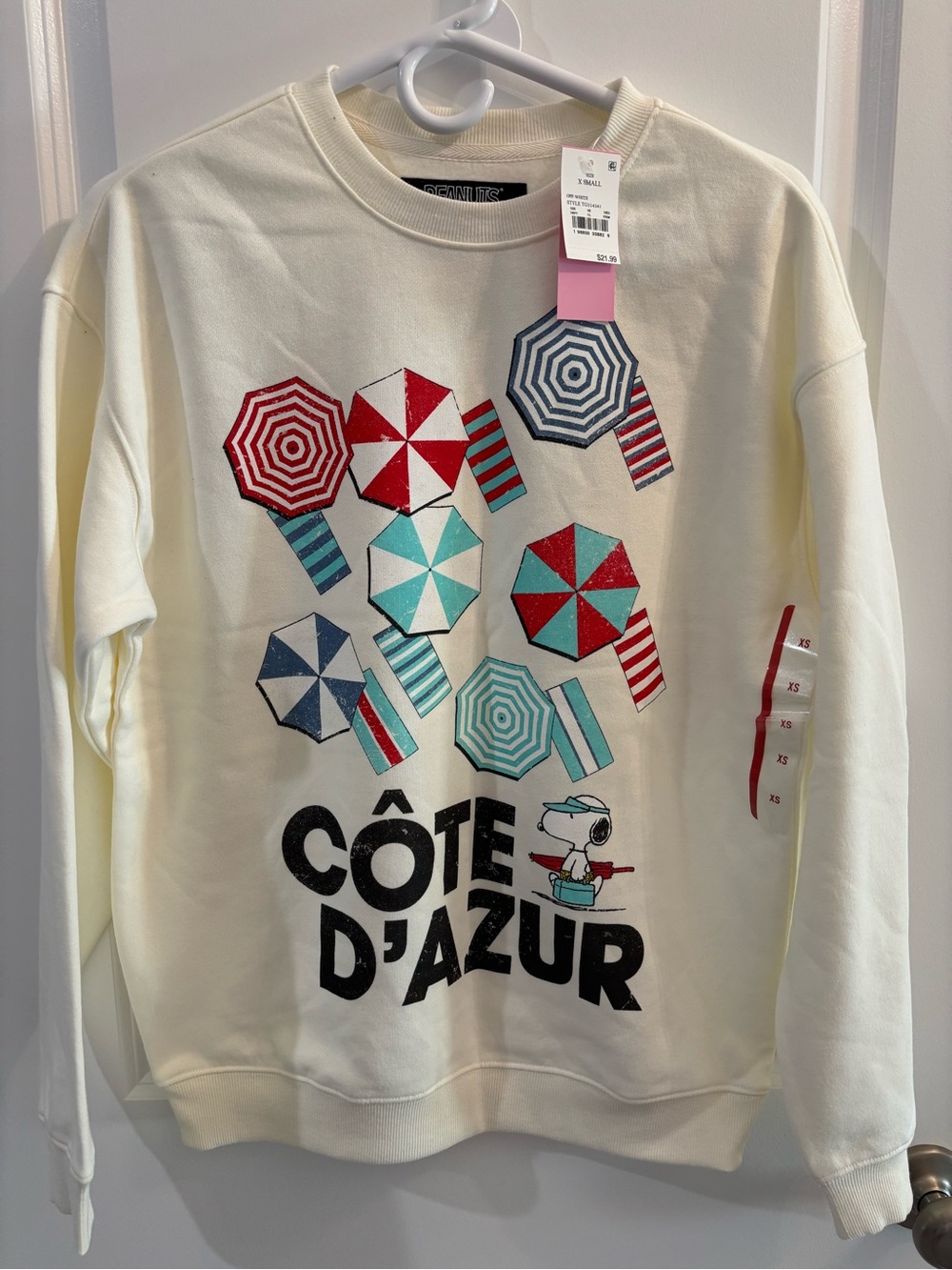 Peanuts Cote D’Azur Snoopy Graphic Sweatshirt - XS - NWT